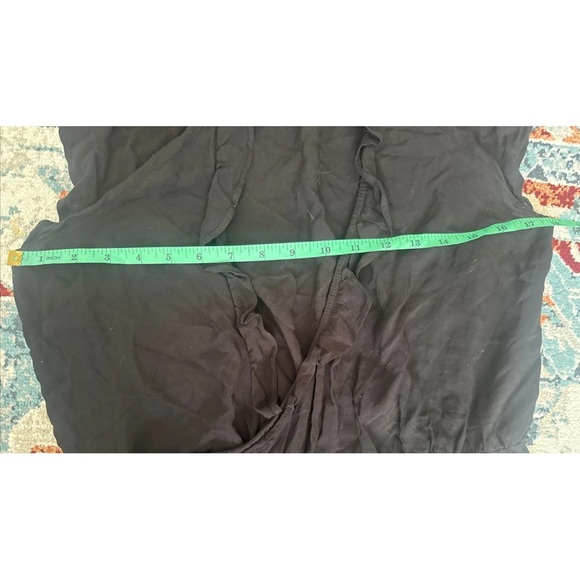 NWT Old Navy Midi Wrap Dress Solid Black Short Sleeve Sz S Tall - Picture 10 of 11